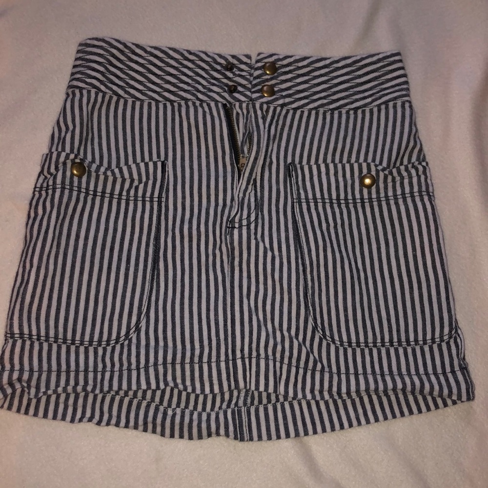 silence + noise striped skirt